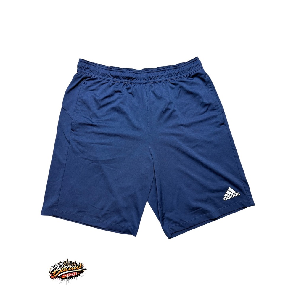 Adidas Mens Climalite Athletic Shorts Navy Blue Pockets S96667 AV1006